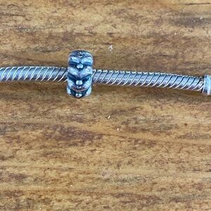 Pandora hearts & dots spacer bead charm 925 ALE gift silver bracelet add on